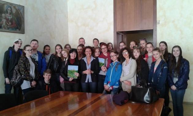 Crema Il Sindaco Bonaldi  incontra gli alunni città di Kaunas (Lituania)