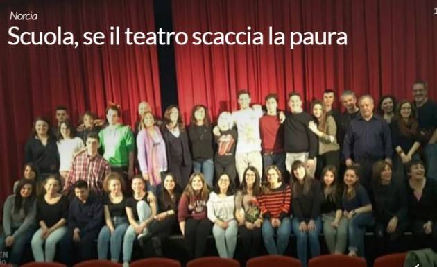 Cgil  Scuola Se il Teatro scaccia la paura di  Fabrizio Ricci
