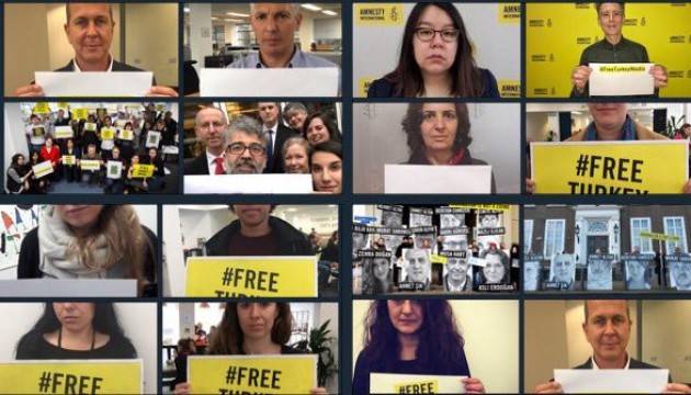 Amnesty aderisce  alla campagna #FreeTurkeyMedia