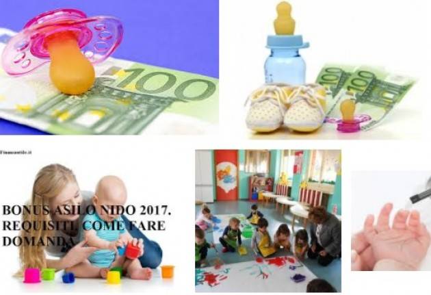 ADUC Al via il bonus asili nido di 1.000 euro erogato dall’INPS