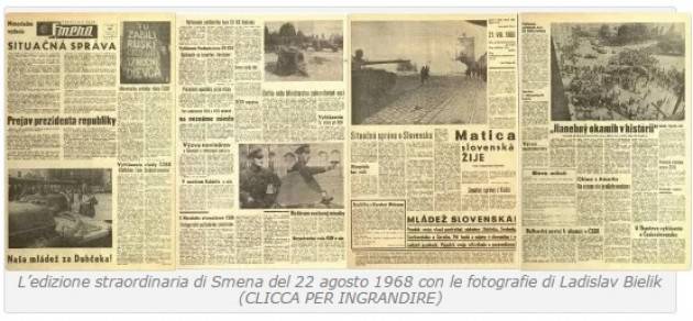 Slovacchia La foto simbolo del ’68 slovacco su un francobollo e una moneta commemorativa