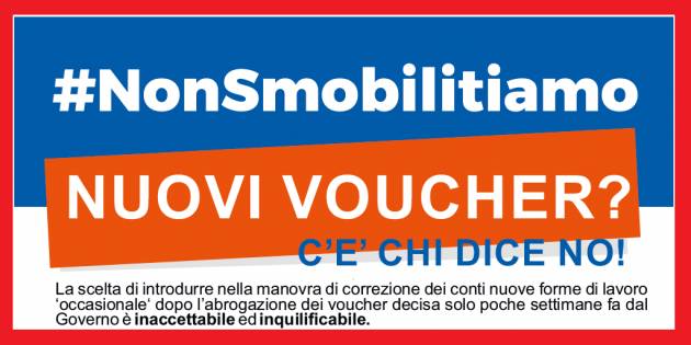 Cgil ‘Nuovi voucher’, nuova mobilitazione Tutti a Roma sabato 17 giugno