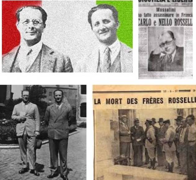 L’EcoStoria  Il  9 giugno  di 80 anni fa il fascismo trucidava  Carlo e Nello Rosselli