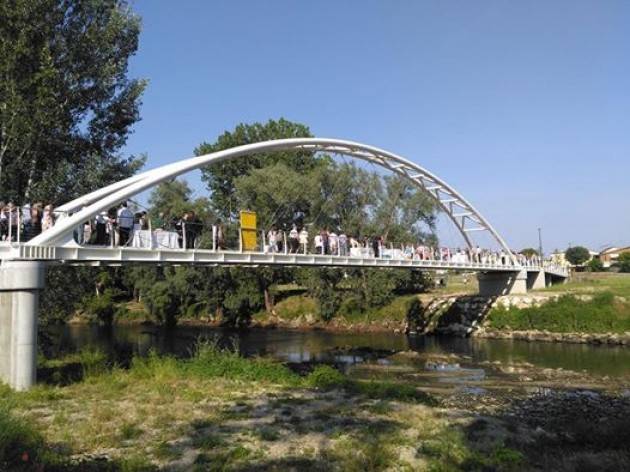 Crema Inaugurato nuovo ponte ciclopenale sul Serio. Soddisfazione di Bonaldi,Piloni, Bergamaschi