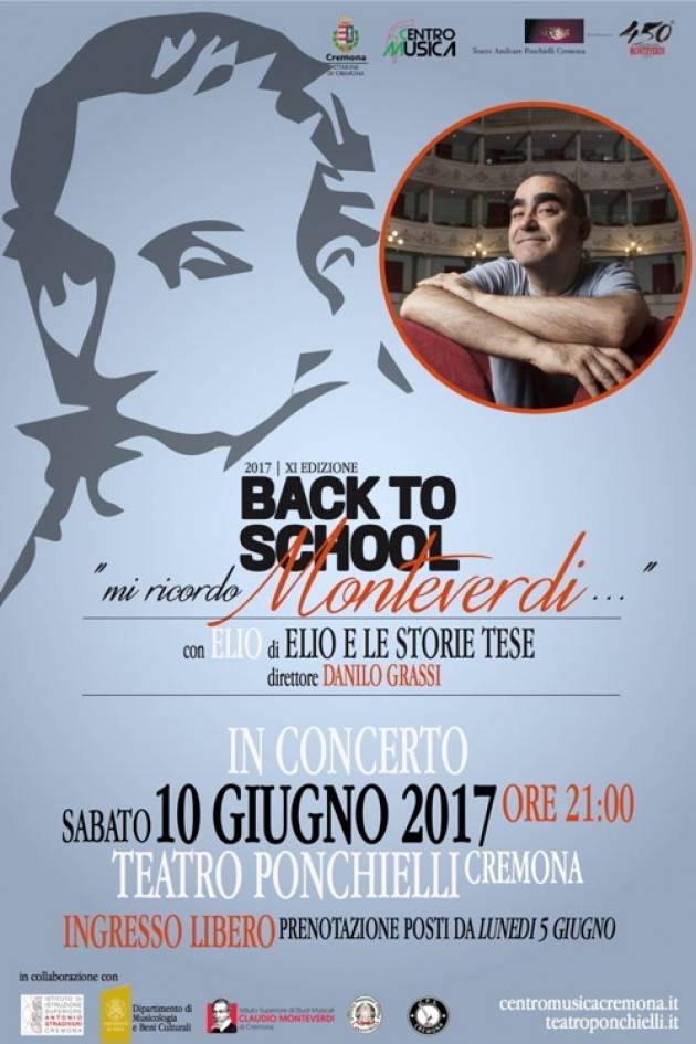 Concerto del 10 giugno Back to School 2017 con Elio di Elio e le Storie Tese