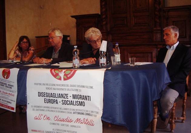 Liberi ed indomabili Claudio Martelli a Crema  a sostegno di Mimma Ajello