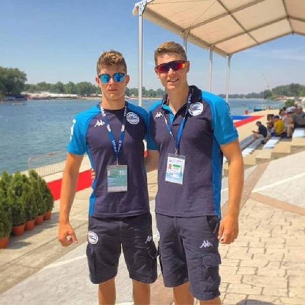 I fratelli Dal Bianco portacolori della Bissolati agli europei di Canoa-Kayak a Belgrado