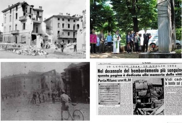 Cremona Commemorazione delle vittime del bombardamento del 10 luglio 1944