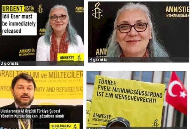 Amnesty La Turchia deve rilasciare i dirigenti di Amnesty International  Firma anche tu !