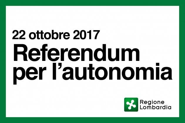 Referendum Lombardo 22 ottobre. PD : SI al REGIONALISMO DIFFERENZIATO  NO alla SECESSIONE