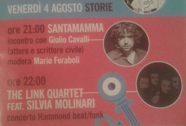 Arci Festa2017  a Cremona, Venerdì 4 agosto: Giulio Cavalli, The Link Quartet, Silvia Molinari. 