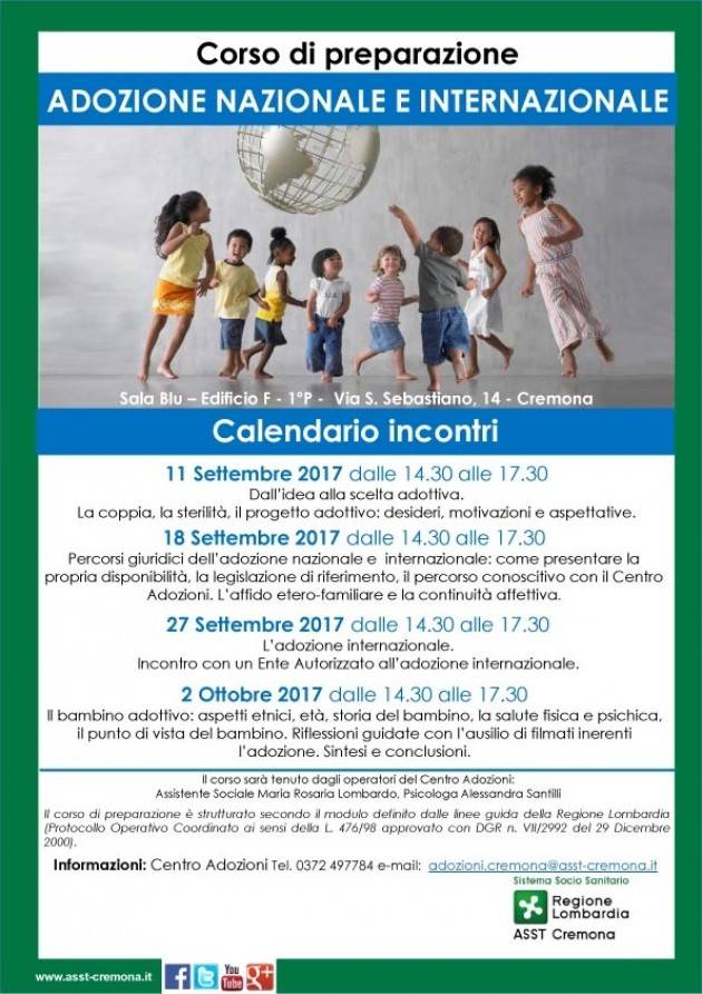 ASST Cremona ADOZIONI, Corso di preparazione