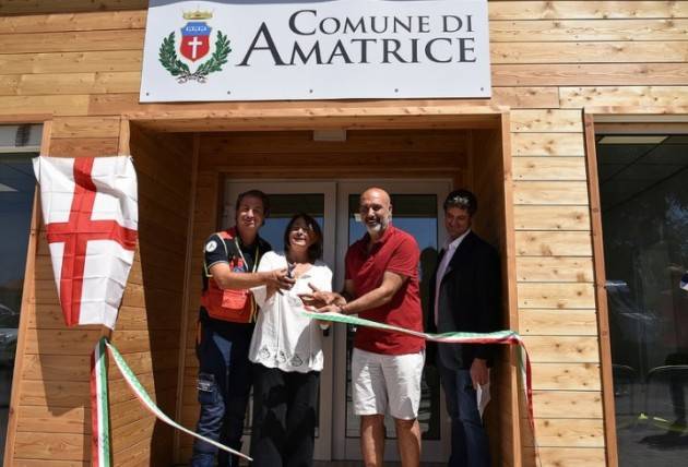 Milano per AMATRICE  Grazie ai fondi dei milanesi inaugurato il comune