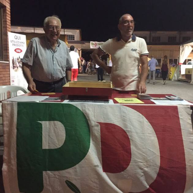 Gianluca Galimberti  si ricandiderà come Sindaco ed alla Festa dell’Unità chiede un applauso per il PD