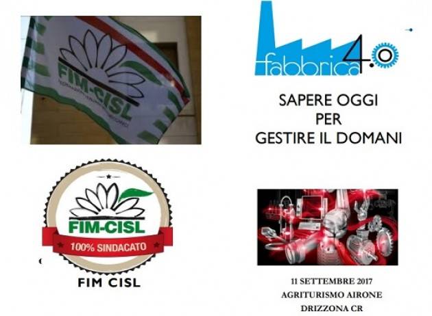 FIM-CISL ASSE del PO organizza convegno ‘SAPERE  OGGI  PER GESTIRE IL DOMANI’