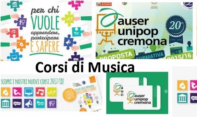 Corsi di Musica all'Auser Unipop Cremona