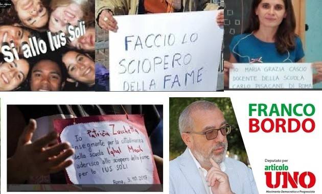 Franco Bordo (Democratici e Progressisti): 'Anche io aderisco allo sciopero della fame per lo ius soli'