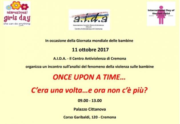 AIDA Cremona Mercoledì 11 ottobre 2017 Giornata della violenza sulle bambine