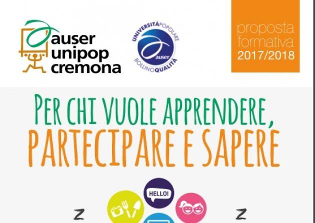 Corsi per tutti all'Auser Unipop Cremona