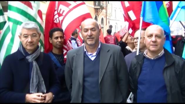  (Video) Presidio di Cgil-Cisl-Uil Cremona Pedretti, Demaria, Grossi : dal Governo attendiamo risposte positive