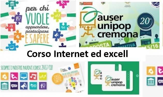 Corso di Internet ed Excel presso l’Auser Unipop Cremona
