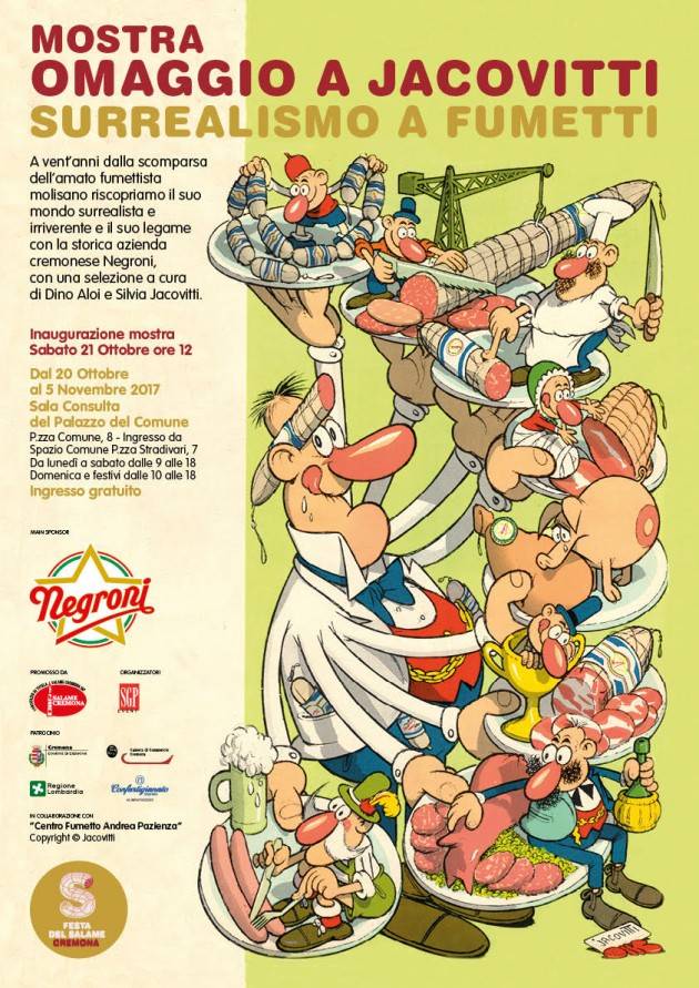 Cremona alla festa del salame omaggio a Jacovitti La mostra si inaugura sabato 21