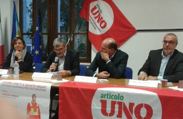 (Video) Cremona Lavoro e Diritti Pier Luigi Bersani dà la carica alla platea di Art.Uno- MDP