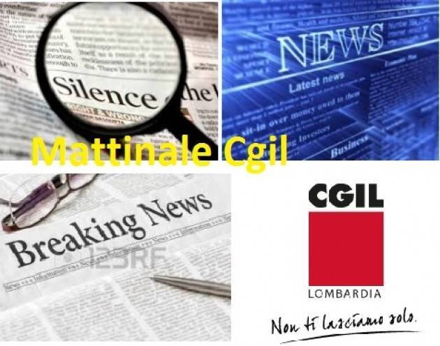 Il Mattinale della Cgil di Giovedì 10 ottobre 2017