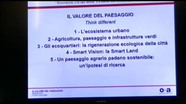 (Video) Acli Cremona 3° Incontro  ‘Il Valore del paesaggio ‘ di Maurizio Ori