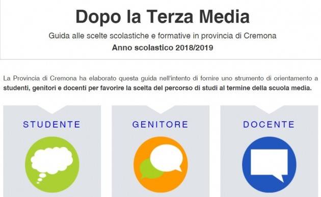 Cremona Presentata una nuova guida interattiva per l’Orientamento Scolastico curata dalla Provincia
