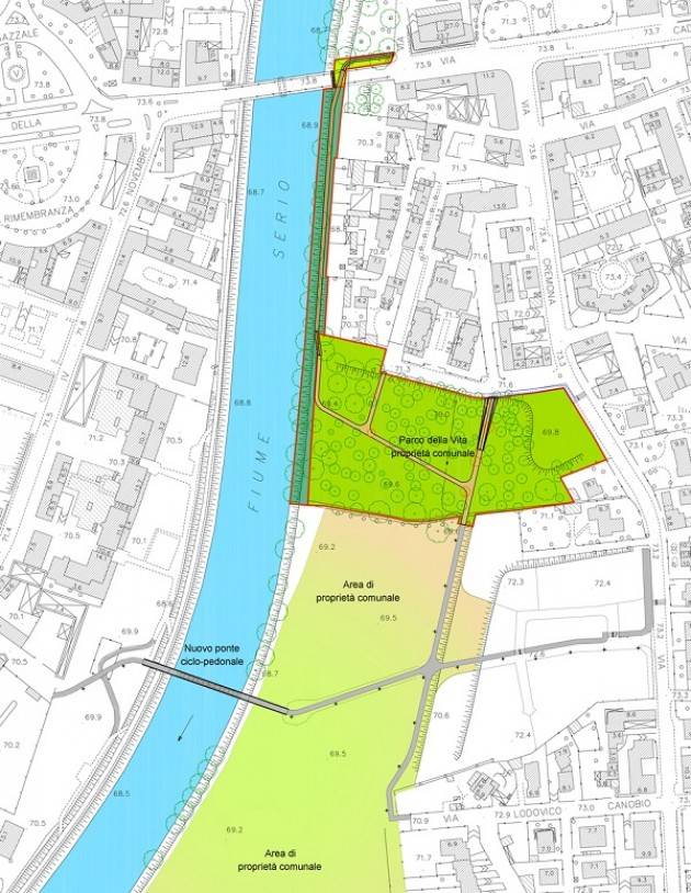 Crema Parco della Vita  realizzazione di nuovi tratti ciclopedonali su argine sinistro del Serio