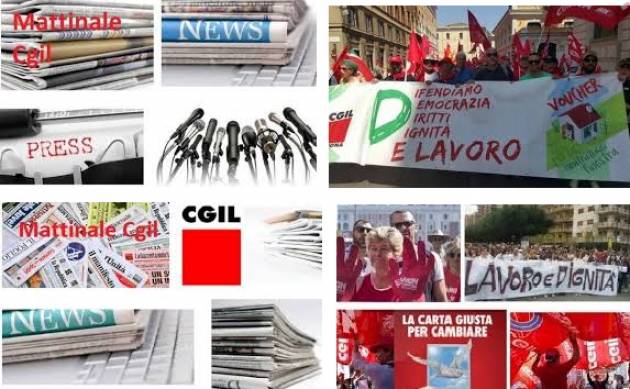 Mattinale della Cgil di Lunedì 13 novembre 2017
