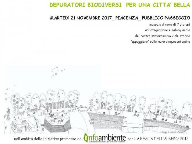 Piacenza ‘Giornata nazionale degli alberi’, martedì 21 novembre