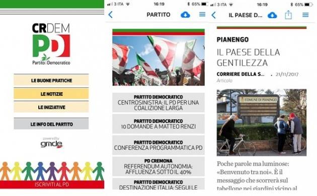 La nuova app del Pd cremonese. Ecco CR-DEM: da scaricare e da usare!