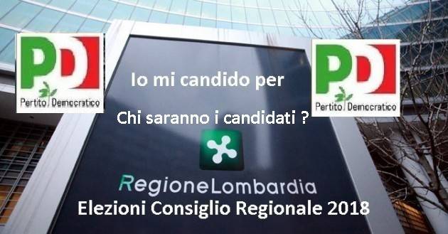 Lista per elezioni Consiglio Regionale Lombardia. 13 amministratori PD scrivono alla segreteria provinciale
