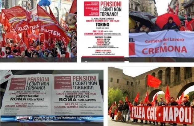 LA MOBILITAZIONE DELLA CGIL  DEL 2/12 SUI GIORNALI E I SITI WEB