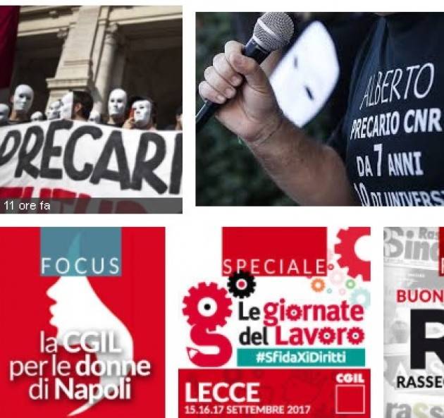 Cgil Fondazione G. Vittorio Aumentano i lavoratori nell'area del disagio