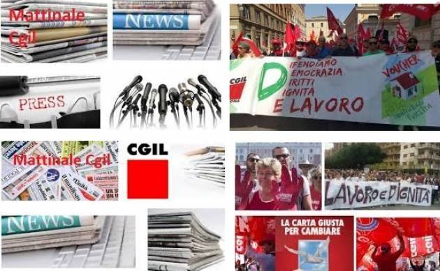 Mattinale della Cgil di Lunedì 11 dicembre 2017