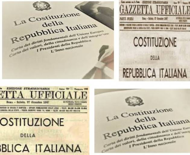 Oggi A Cremona I 70 anni della Costituzione ‘Dal Voto referendario del 1946 alla firma della Costitizione  con Carlo Felice Casula