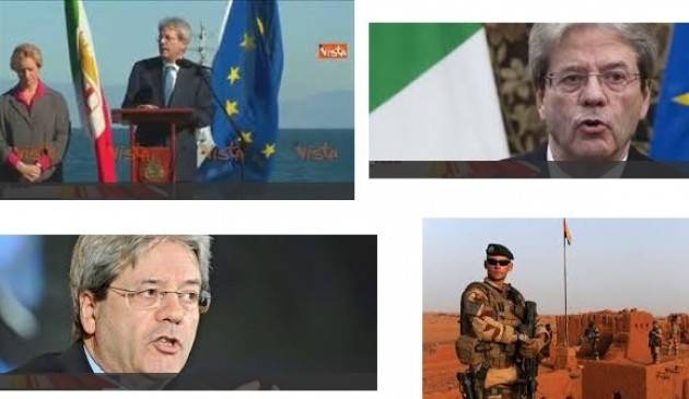 Gentiloni conferma la sua proposta di inviare militari dall’Iraq in Niger per combattere terrorismo