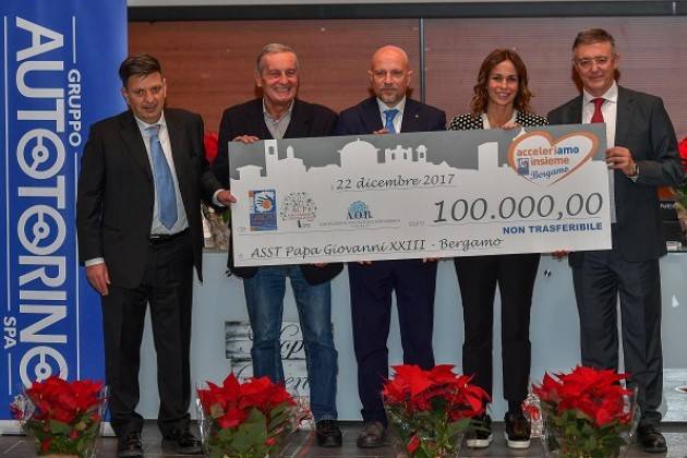 Progetto Iort all'Ospedale Papa Giovanni XXIII di Bergamo, consegnati 100mila euro