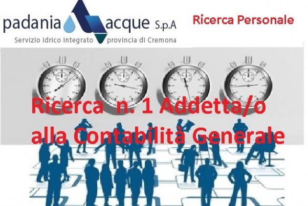 ULTIMA ORA PADANIA ACQUE CREMONA COMUNICA CHE IL CONCORSO  DI ADDETTO ALLA CONTABILITA' E' STATO ANNULLATO