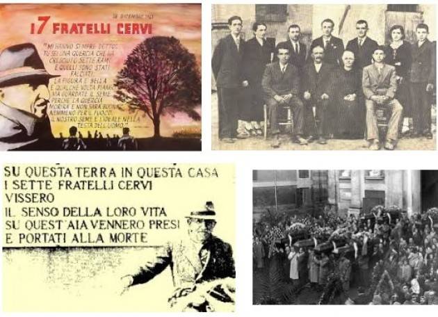 AccaddeOggi   28 dicembre 1943 -I fratelli Cervi fatti prigionieri, vengono fucilati dai fascisti  a Reggio Emilia