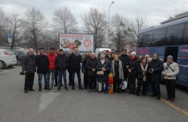 Una delegazione delle ACLI cremonesi alla  50 ^ marcia della Pace 2017  di Bergamo di oggi 31 dicembre