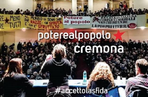 Potere al Popolo  Cremona Accetta la sfida Il 3 gennaio evento a Spazio Comune