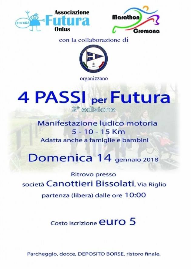 Uisp Cremona Quattro Passi per Futura Domenica 14 gennaio