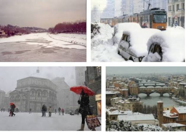 AccaddeOggi  12 gennaio  1985 – L'ondata di gelo  in Europa ed Italia . A Firenze   -23,2 °C.