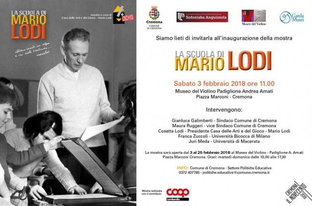 A Cremona continua la Mostra LA SCUOLA DI MARIO LODI fino al 25 febbraio al MDV