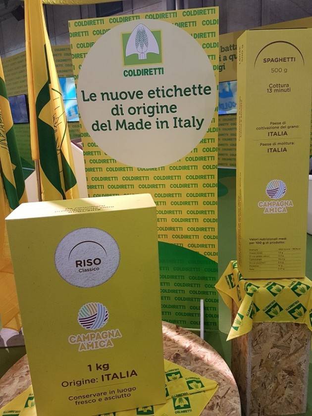 Coldiretti Consumi, arriva etichetta origine su riso e pasta In Lombardia più del 40% delle risaie italiane