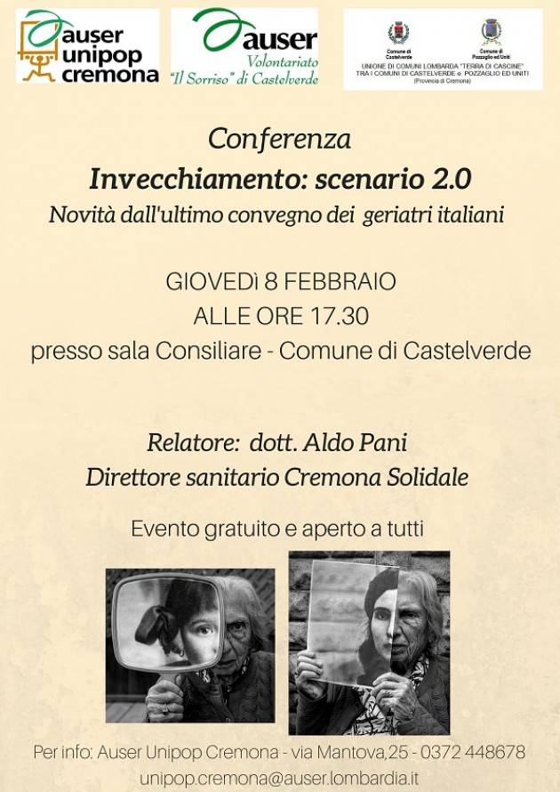 Auser Unipop Invecchiamento: scenario 2.0 – conferenza a Castelverde